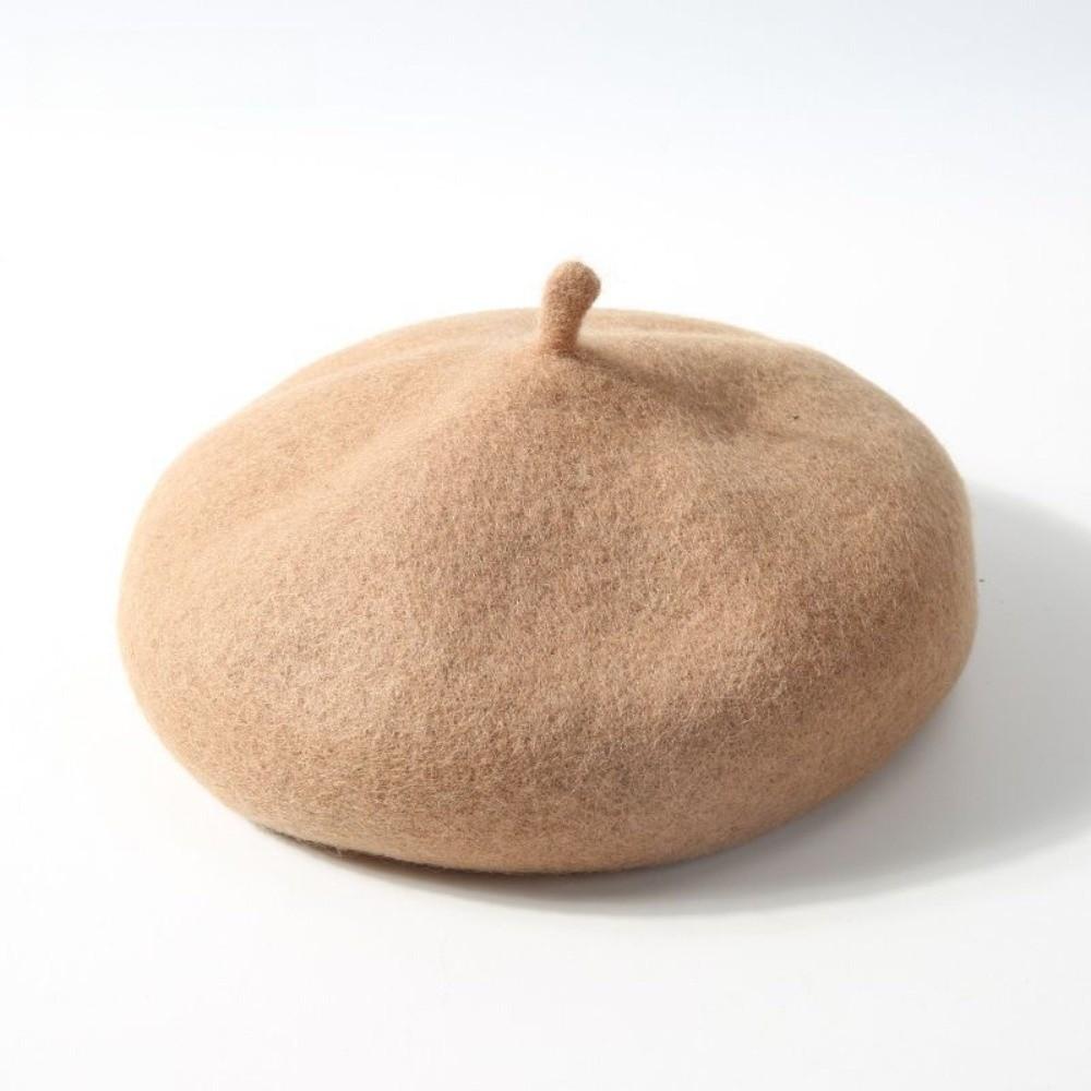 Woolen Warm Winter Kids Berets Solid Color Baby Pumpkin Cap Infant Winter Beanie For Baby Girl