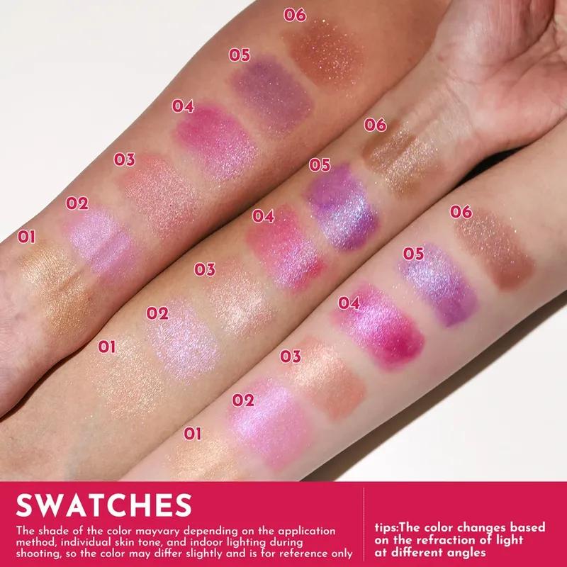 Хамелеон 6-цветная ослепительная алмазная помада матовый металлический блеск блестящий перламутровый блеск для губ стойкий блеск для губ тинт для макияжа