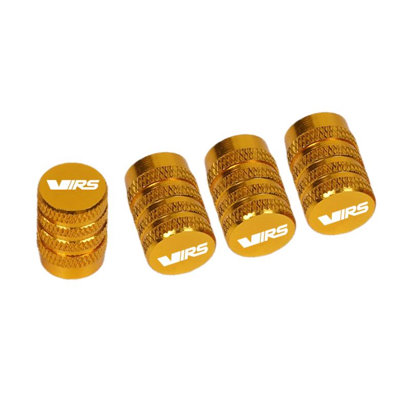 QHCE9 4pcs Car Wheel Tire Valve Caps Tyre Stem Covers Airdust Waterproof For Skoda VIRS Octavia Kamiq Kodiaq Karoq RS Superb Fabia