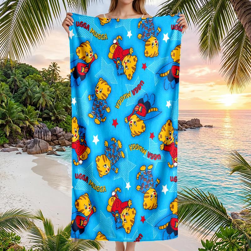 Daniel Tiger Fashion Beach Towel: Ideal for Summer Adventures Soft, absorbent and quick drying suitable for swimming and bathing
