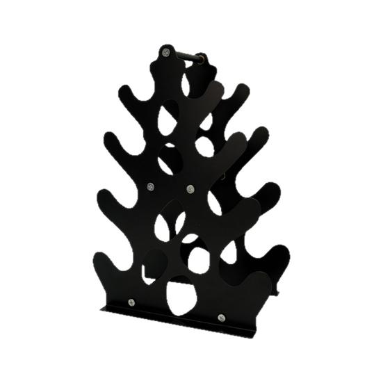 4-уровневая стойка для гантелей Сверхпрочная стойка для весов с ручкой Компактная А-образная металлическая подставка для гантелей для домашнего спортзала