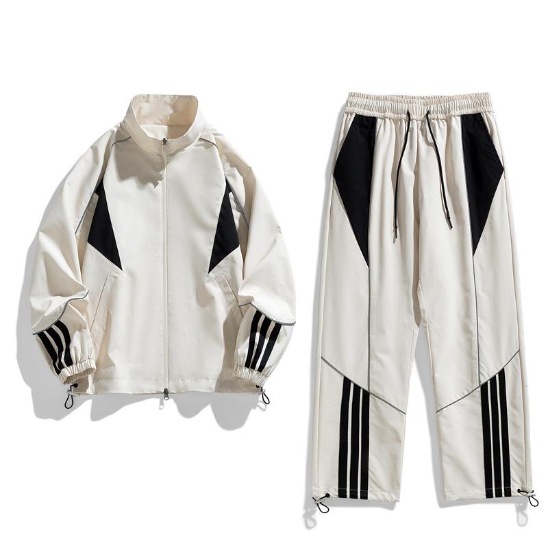 Мужская весенне-осенняя повседневная водонепроницаемая куртка, спортивный комплект из двух предметов