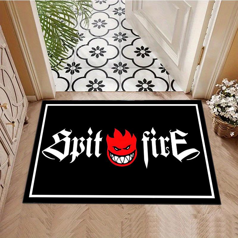 Spitfire "Little Fire Man" logo rug, suitable for living room, bedroom, game room, computer room and home décor.