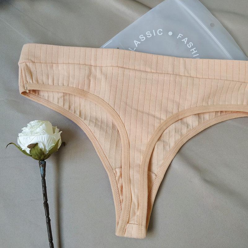 Хлопковые стринги спортивного стиля со средней посадкой для женщин – Эластичные, Дышащие и Удобные для повседневной носки