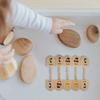 10Pcs Wooden Material Spinning Top Toy Children Gits Wooden Crafts  Child Play