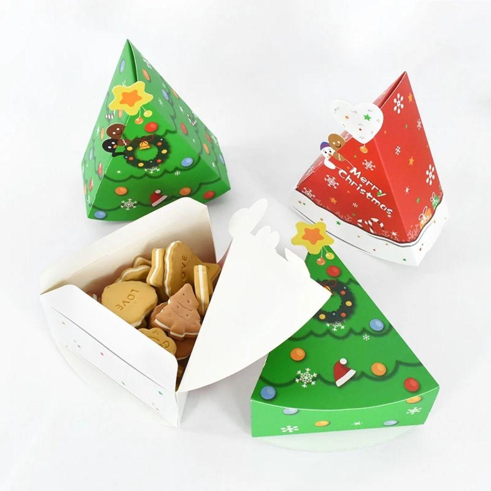 10pcs Thicked Christmas Gift Candy Boxes Cute Storage Box Xmas Eve Packaging Bag Birthday
