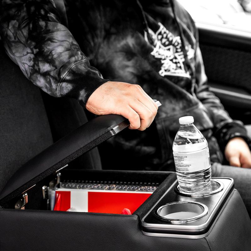 Car Rear Seat Armrest Console Box With Cup Holder Arm Rest Backseat Armrest Console Box For Cars