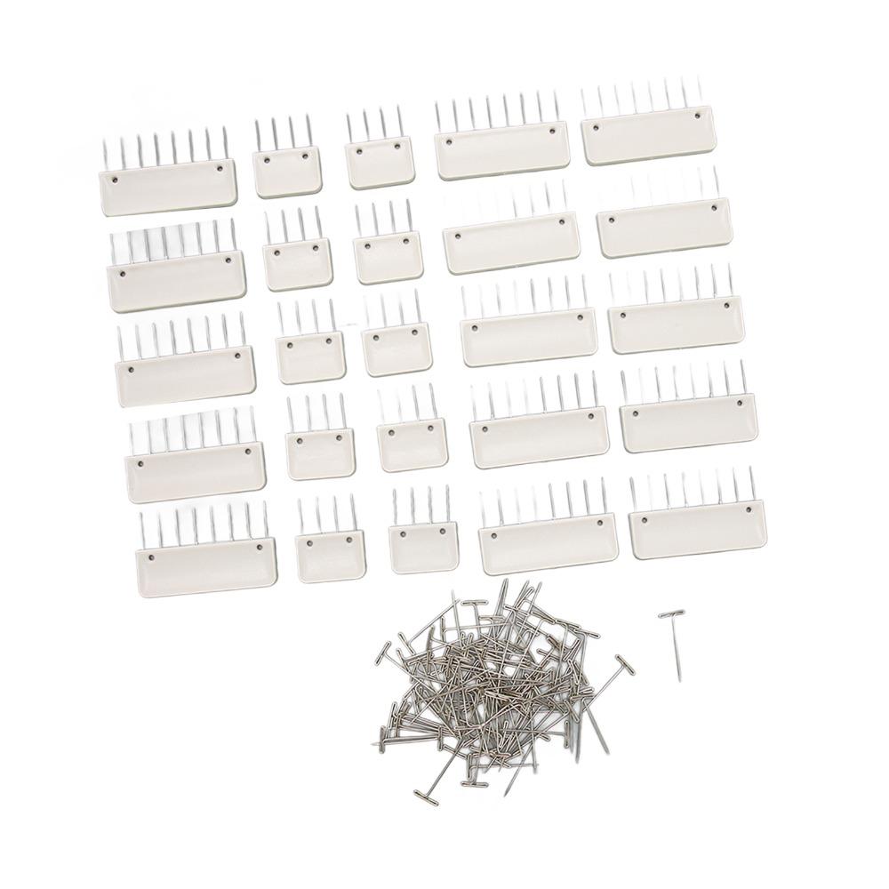 Multi-Piece Set Knit Blocking Combs Stainless Steel Blocking Pin Set For Knitting Projects