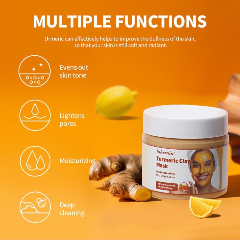 Маска из куркумы и грязи с экстрактором Глубоко очищает, выравнивает тон кожи, контролирует жирность, очищает поры. Маска из грязи, наносимая на кожу, подходит для всех типов кожи