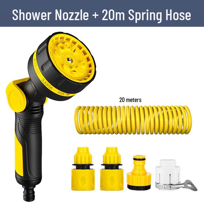High-Pressure Car Wash Water Gun with Soft Hose and Spray Nozzle