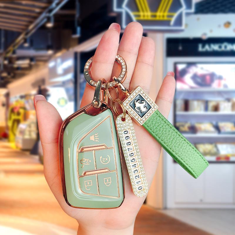 Cadillac Key Case Full Cover for CT5, CT4, CT6, XT5, XT4, XT6, ATSL - High-End Car Shell Buckle