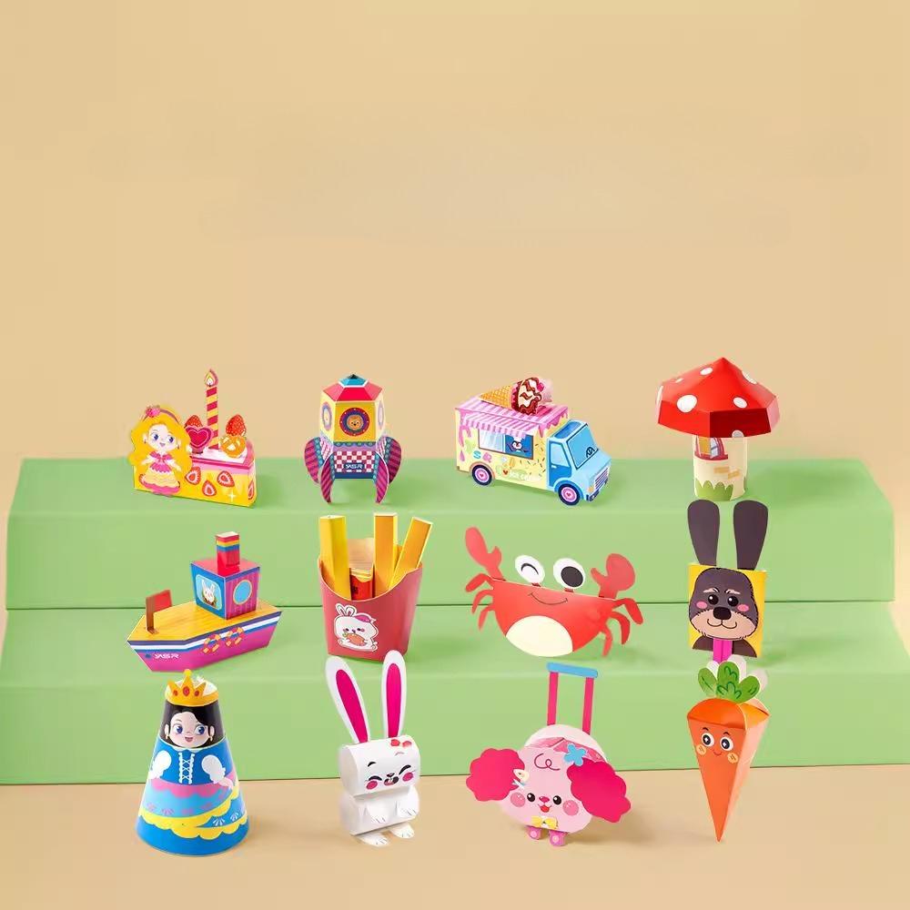 1 Набор Новый набор для оригами 3D-оригами Набор бумаги для детей Животные Питомцы Узоры DIY Искусство и рукоделие для начинающих Дети Дети Мальчики Девочки