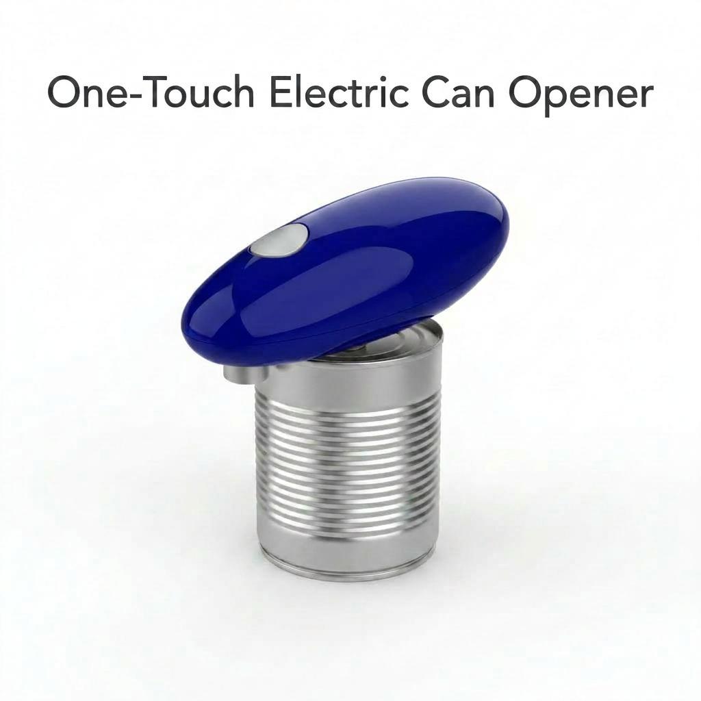 Cordless Electric Can Opener Type-C Charging One-Button Auto Tin Lid Remover Smooth Edge Safe Cut Stainless Steel Eco-Friendly