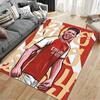 Soccer Player Art in Red suitable as a non-slip mat for the living room or bedroom sofa