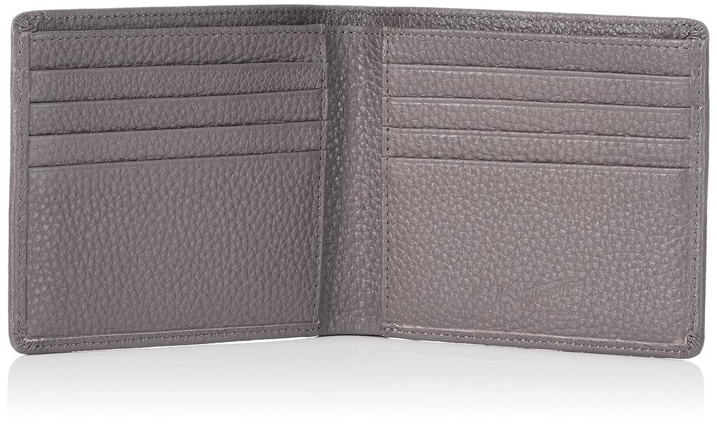 Кошелек Шагреневая кожа, на которой царапины менее заметны ZH0426 Серый 80801 [Kitamura] Двухскладной (отделение для купюр) Мужской