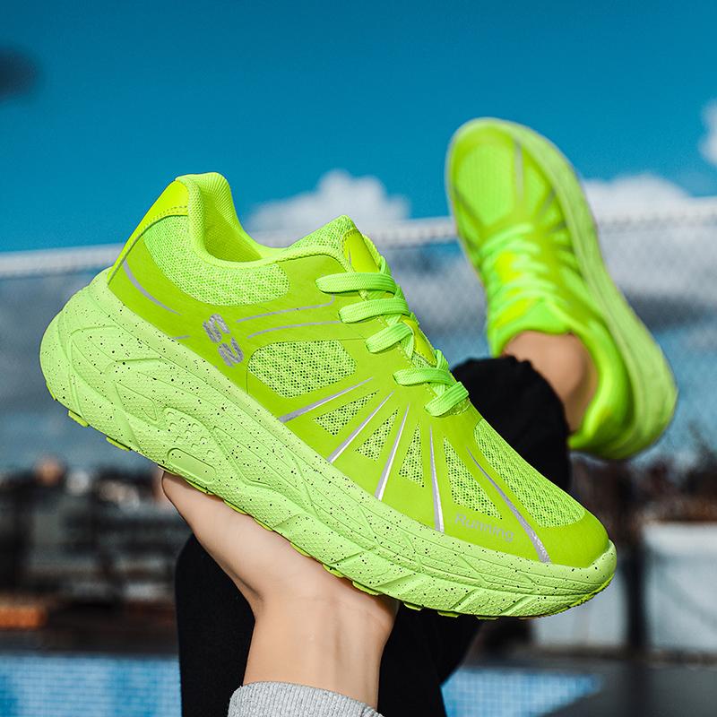 Марафонские кроссовки с толстой подошвой для бездорожья, амортизирующие, мужские и женские, дышащие, повседневные спортивные кроссовки