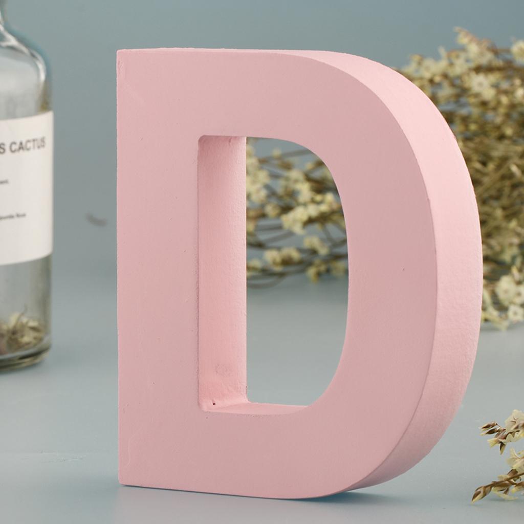 Деревянные Розовые 26 Букв Алфавита Маркизные Буквы Настенная Подвесная Табличка на Дверь от А до Я для Детской Комнаты, Декорации для Детской