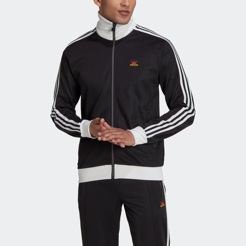adidas Спортивный топ Originals Fb Nations с вышитым логотипом и полосками, мужские куртки черного цвета HK7408