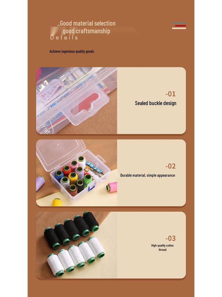 High-Quality Portable Sewing Needle and Thread Set with Storage Box