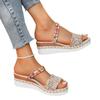 Fashion Summer Beach Vocation Bohemian Sandals Woman Wedge Heels Colorful Woven Platform Slippers Women Plus Size 43 Sandalias De Mujer