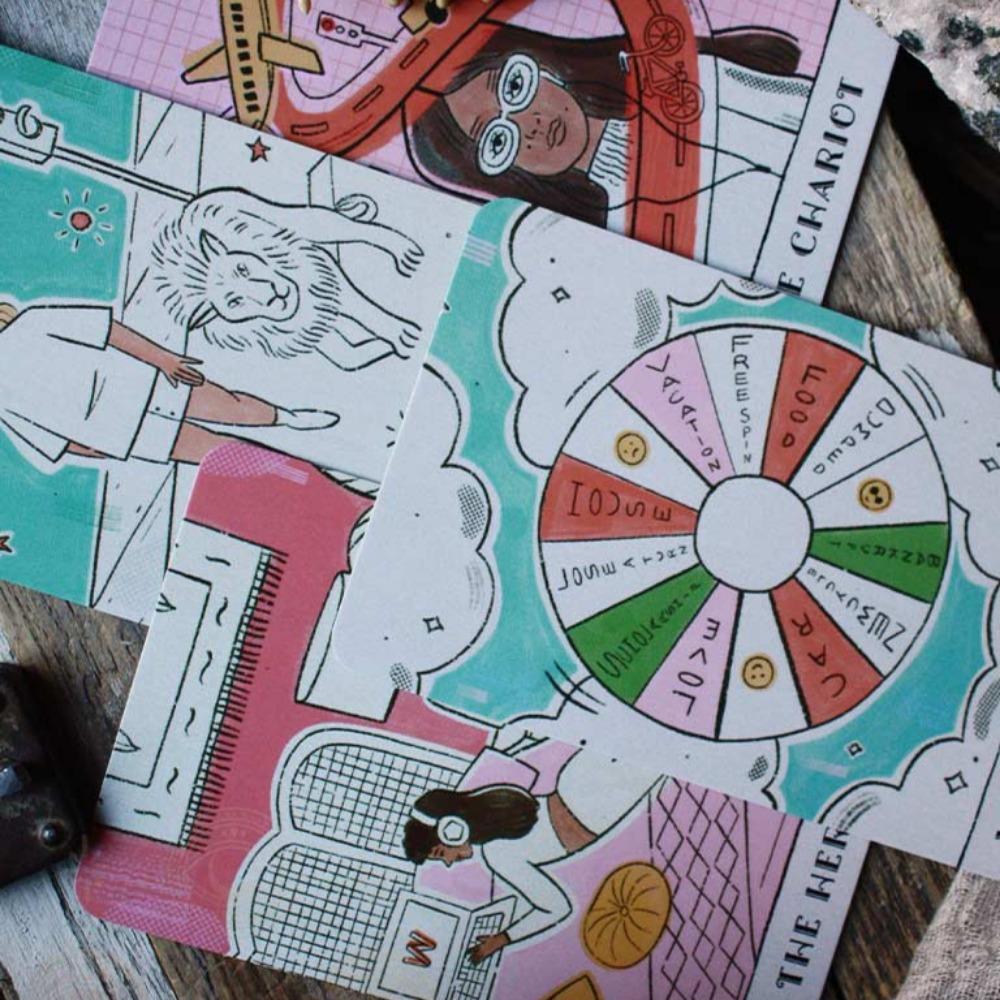 Карты Таро Real Talk 10,3*6 см, современные иллюстрации, вдохновленные современной жизнью, с характерными архетипами и сценами, 78 шт. карт