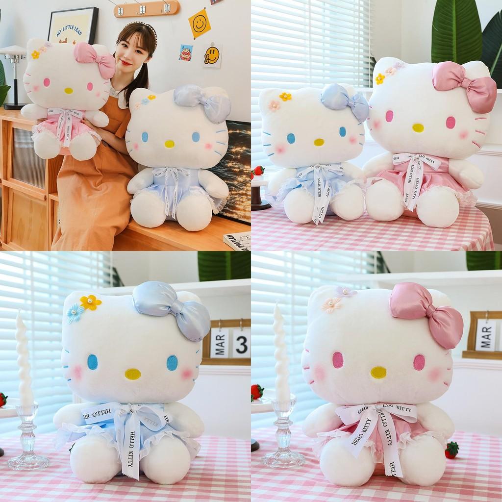 Hello Kitty Flower Plush Figure With Short Plush Fabric For Kid Playroom Decor