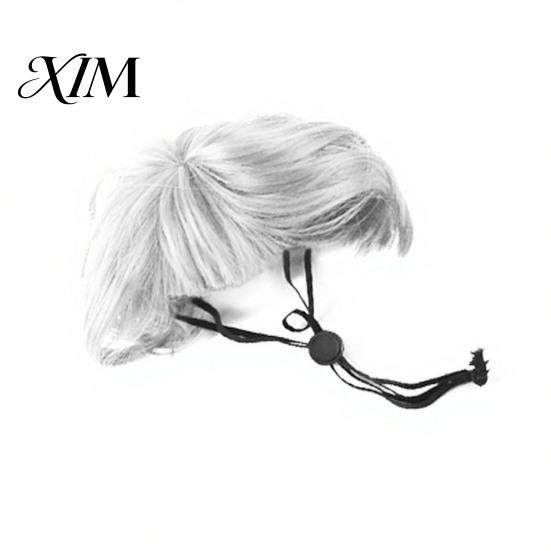 Small Pet Party Accessory Bob Wig, Funny Cat Wig with Adjustable Elastic Band, Soft Breathable Strap Headpiece Mesh, Cute Cosplay for Dogs And