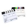 Acrylic Clapboard Dry Erase Director Film Movie Clapper Board Slate 9.6 * 11.7" with Color Sticks