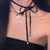 Enchanting Heart-shaped Bow Tie Neck Chain Fashion Jewelry Accessory For Valentines Day, Daily or Party Occasions All Seasons