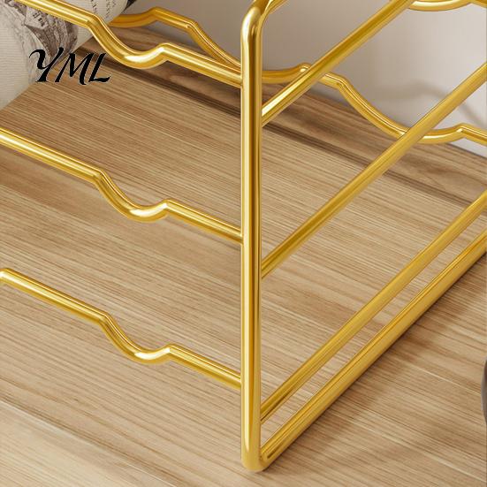 Kitchen Pantry Storage Iron Wine Rack, Curved Grooves, Countertop Cabinet Shelf, Compact Bottle Stand Metal Holder, for Cupboard And Stable Rack