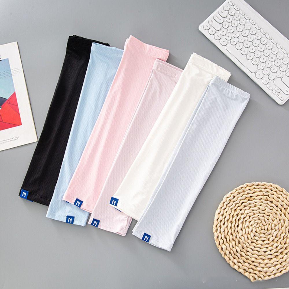Anti-UV Sunscreen Sleeves Cooling Sleeves Thin Long Gloves Breathable Ice Silk Sleeves Outdoor