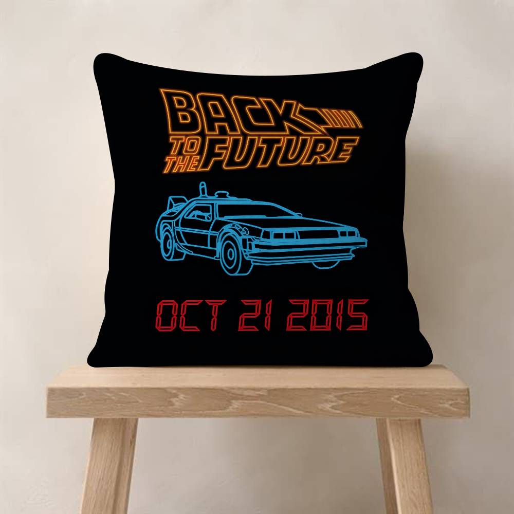 Movie bBack car To The Future Personalized Pillow Dust Cover Bedroom Kids Party Decoration Pillowcase Birthday Children Gift