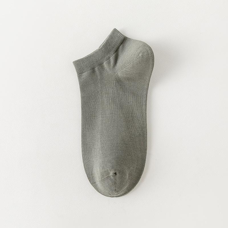 Socks Summer Men's Cotton Non-drop Heel Short Solid Colour Antibacterial Anti-odour Handmade Boneless Cotton Boat Socks