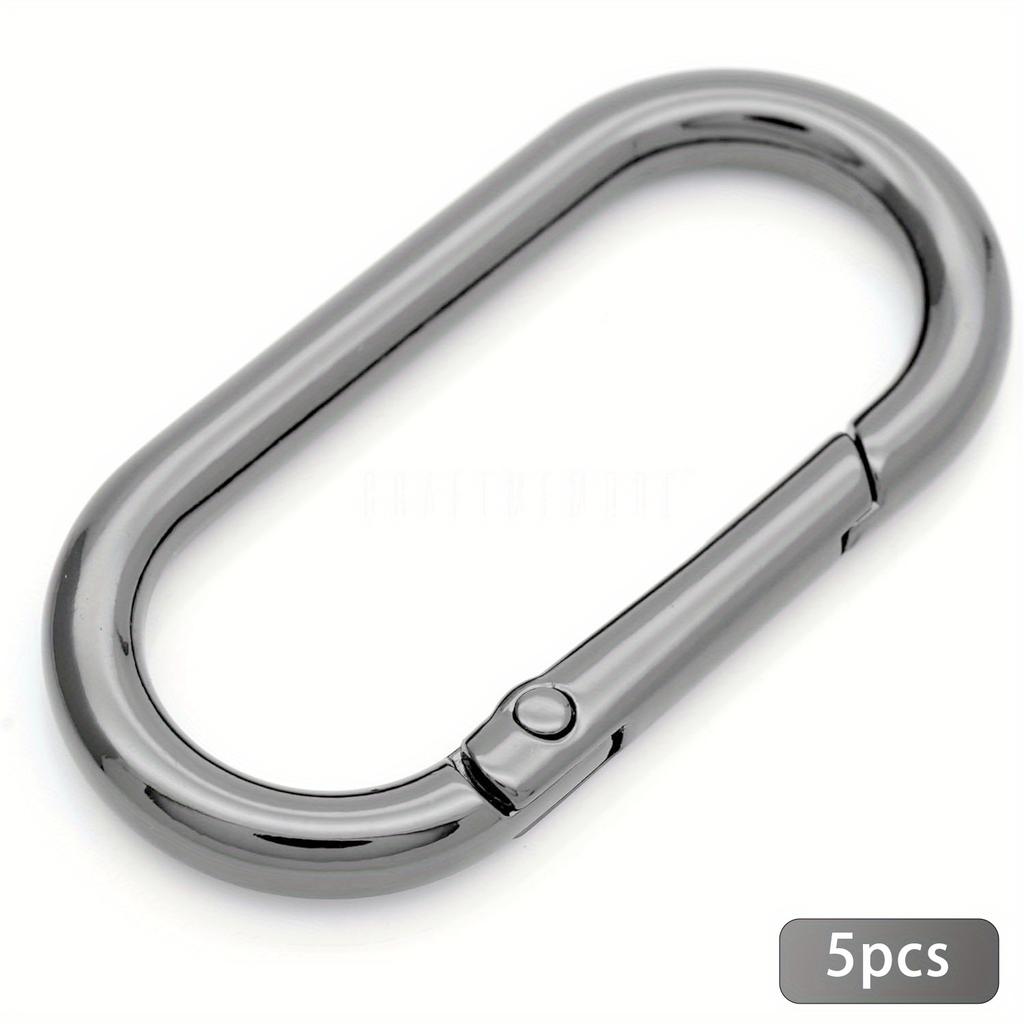 5 шт. Овальные пружинные кольца-клипсы, Открывающееся О-образное кольцо-карабин для брелоков, Застежка-пряжка, Рюкзаков, Кошелька, Ключей, Ремешка для сумки