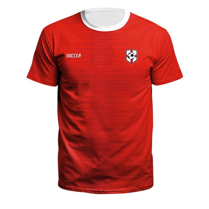 Mens Loose Fit Short Sleeve Crew Neck T-Shirt With 3D Print Soccer Fans Fall Sport Casual Wear