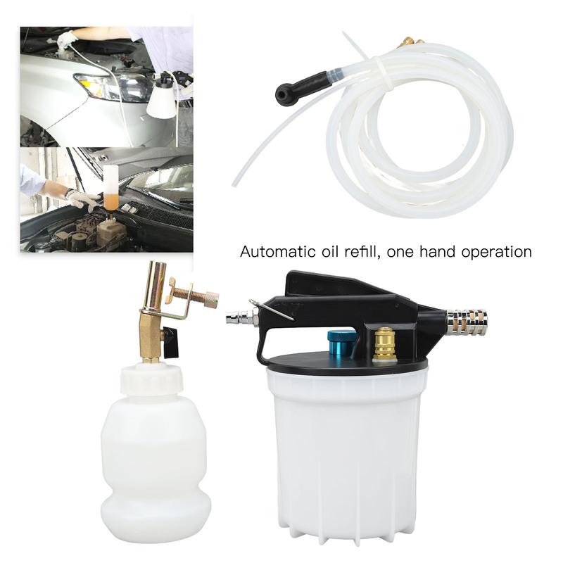 1 Set 2L Air Brake Bleeder Kit with 2L Vacuum Brake Extractor 1L Refill Bottle 2.75 to 11.6 Bar Brake Fluid Exchange Tool