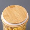 Мини Деревянная Крышка Стеклянная Герметичная Банка для Кофейных Зерен Портативный Контейнер для Хранения Продуктов Банка для Конфет Банка для Чая 100 мл