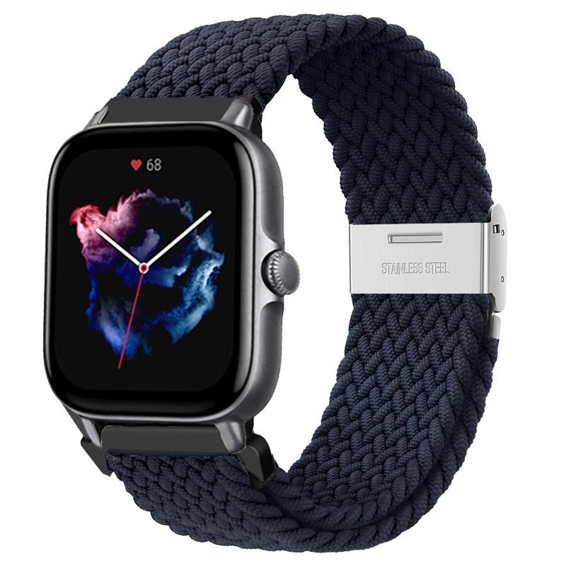 20 мм/22 мм ремешок Для Amazfit GTS/2/2e/3/4/GTS2 Mini/GTR/3/Pro/4/GTR2/47 мм/stratos Плетеный браслет для часов Amazfit bip 6 5 3 ремешки