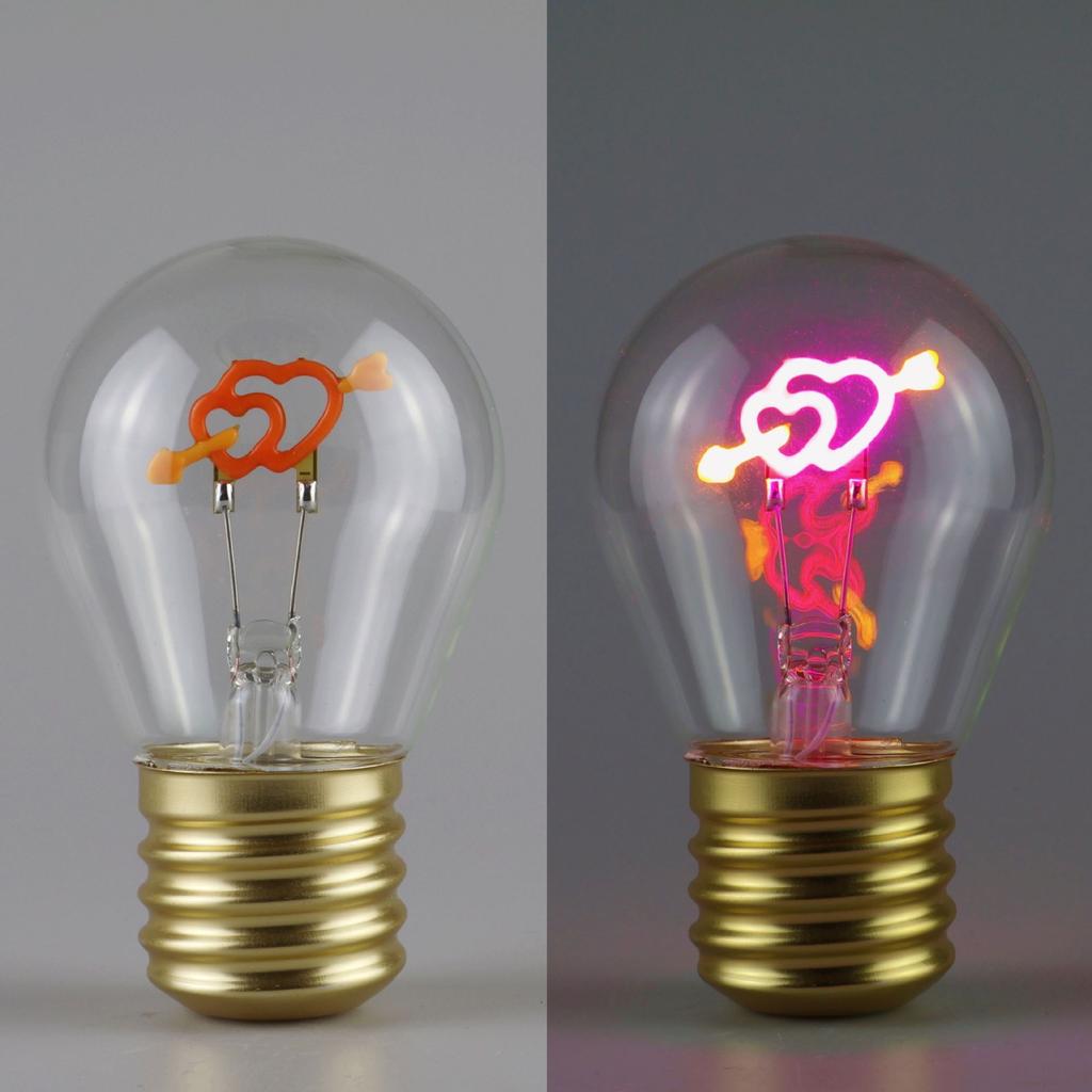 Cute Cartoon LED Bulb Night Light, Rechargeable, Colorful Decorative Portable Lamp