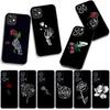 Для Apple iPhone 16 15 14 Plus 13 12 Mini 17 Pro Max + ProMax 16E Air 15+ Чехол для телефона Черный Белый Розовый Цветок Корпус