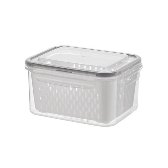 Контейнер для хранения продуктов в холодильнике, коробка для хранения фруктов со съемным дуршлагом, органайзер для холодильника для салата, ягод, овощей, для сохранения свежести