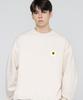 GRAVER [Unisex] Tyl White Flower Smile Logo Sweatshirt_Cream