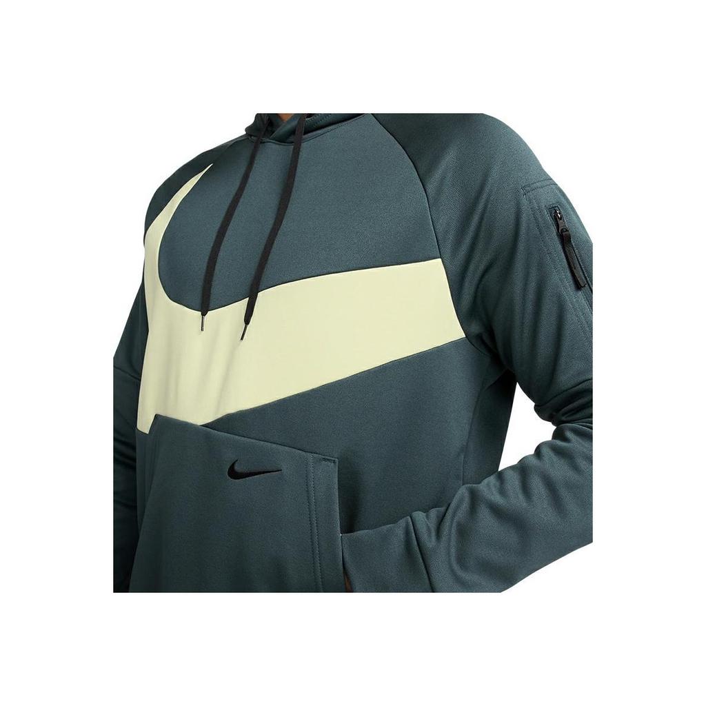 Nike Худи Therma-Fit со шнурком, свободного кроя, с длинными рукавами, мужская толстовка, цвет Deep-Jungle-Green, DQ5402-328