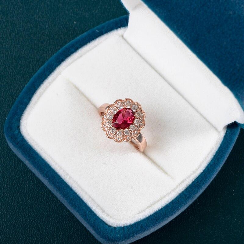 POMOiii Кольцо красного цветка для женщин, простые минималистичные аксессуары на мизинец, кольцо, элегантное обручальное ювелирное изделие