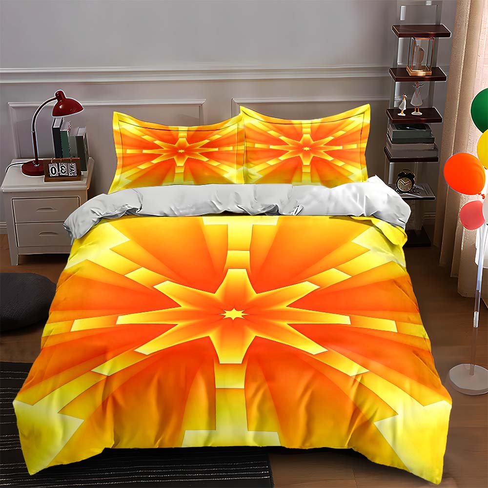 Bright, geometric, radiant. Bedding Duvet cover sets Duvet covers Pillowcases gifts (1 * Duvet Cover 2 * Pillowcases, without duvet insert)