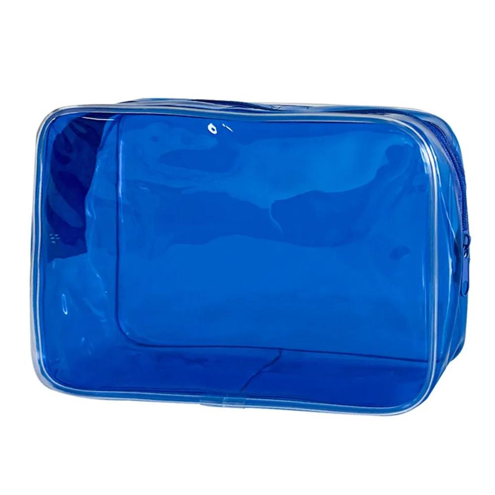 New PVC Wash Bag Transparent Waterproof Cosmetic Bag Large Capacity Handheld Makeup Storage Bag Women