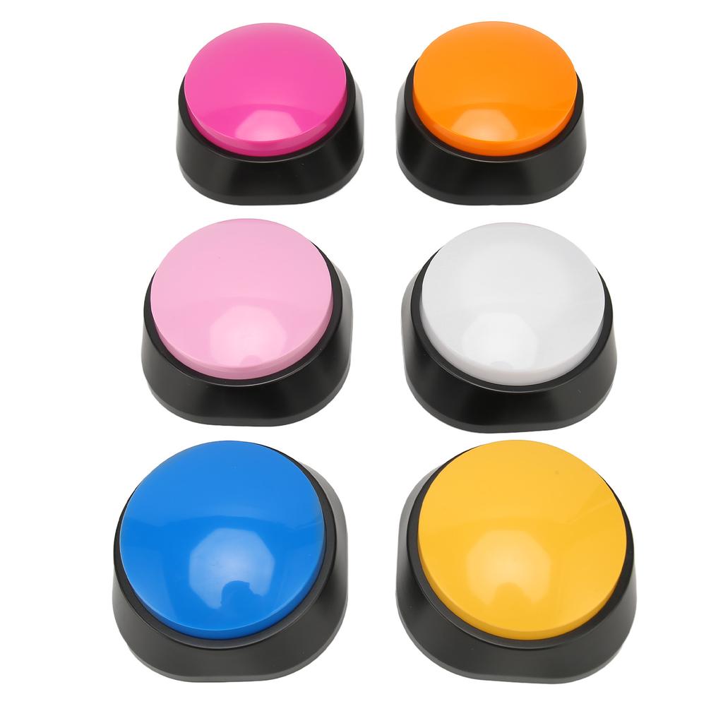 6pcs Voice Recording Button 30 Seconds Recordable Training Buzzer for Communication with Dogs Pets