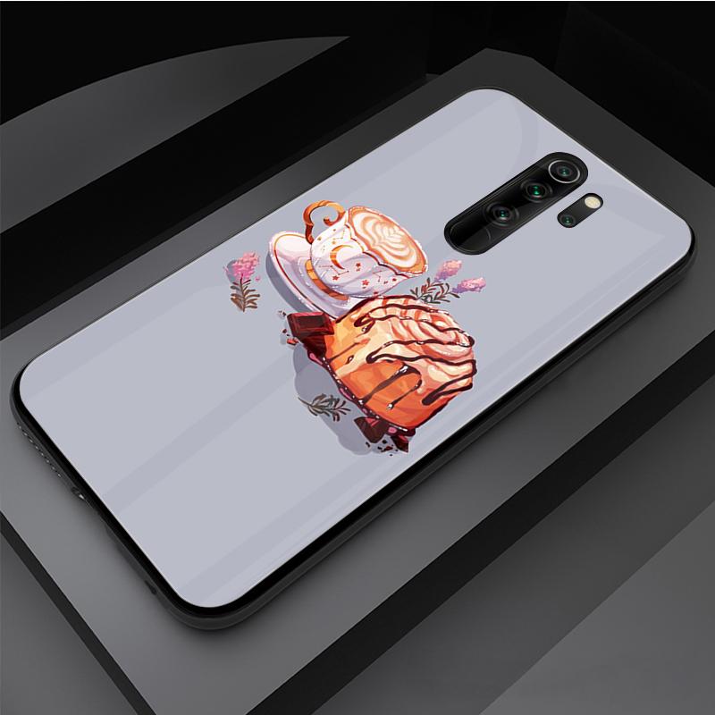 Чехол для телефона из закаленного стекла Cake для Redmi Note 5 6 7 8 Pro Note8T Note9S Redmi8 9 Cover Shell