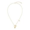 Nacre Flower Heart Necklace_Nz1139 (2Colors)