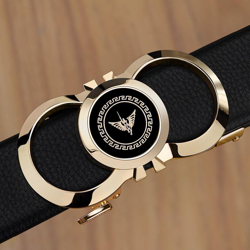 Ремень "Император" мужской;кожаный ремень мужской;s автоматическая пряжка молодежный модный деловой ремень для отдыха.